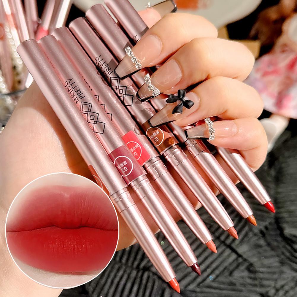 Lip Liner Pencil - Matter Lipliner, langlebiger automatischer Lipliner, Lippenstift,