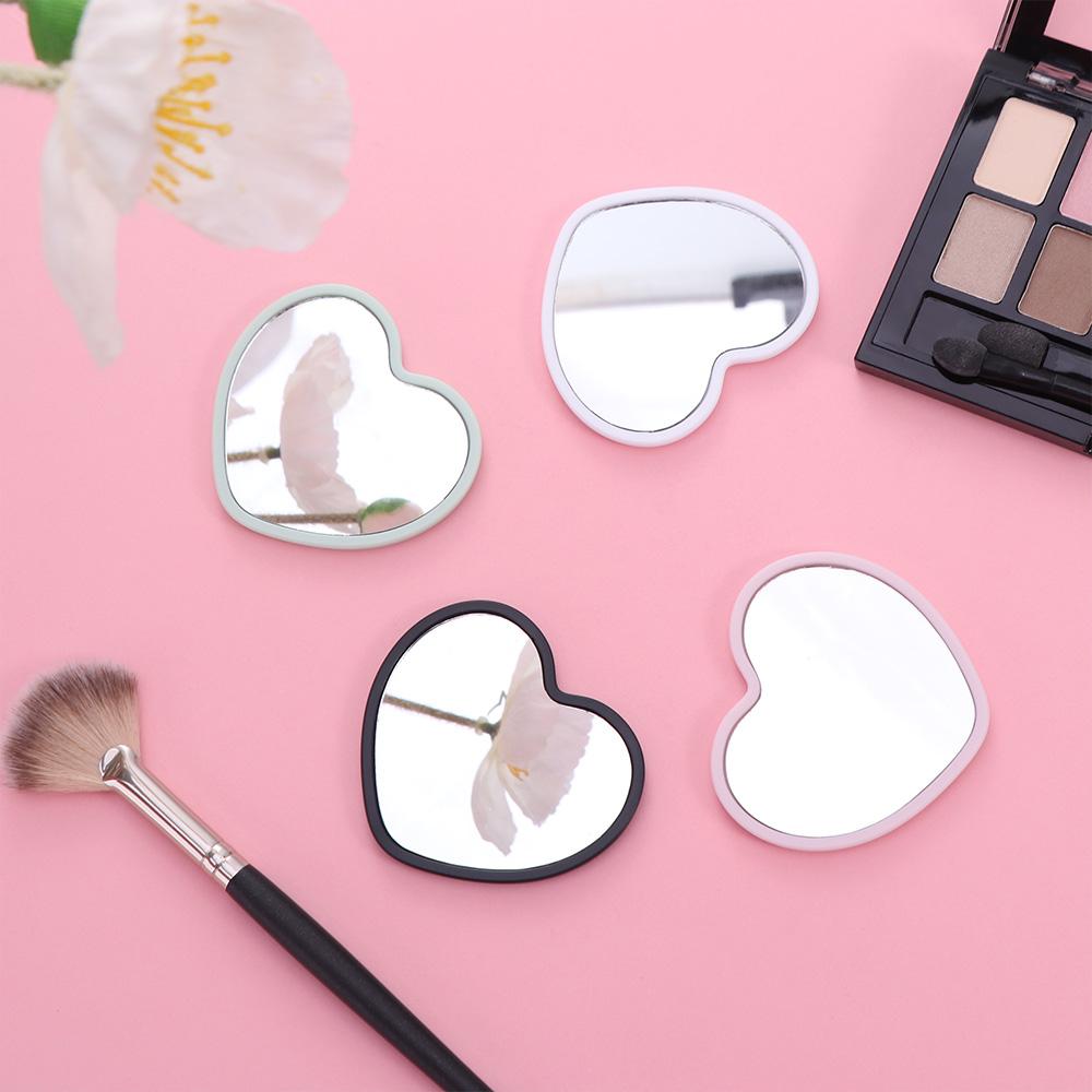 Beauty Makeup Definition - Einfacher einseitiger herzförmiger Spiegel Hochauflösender kleiner