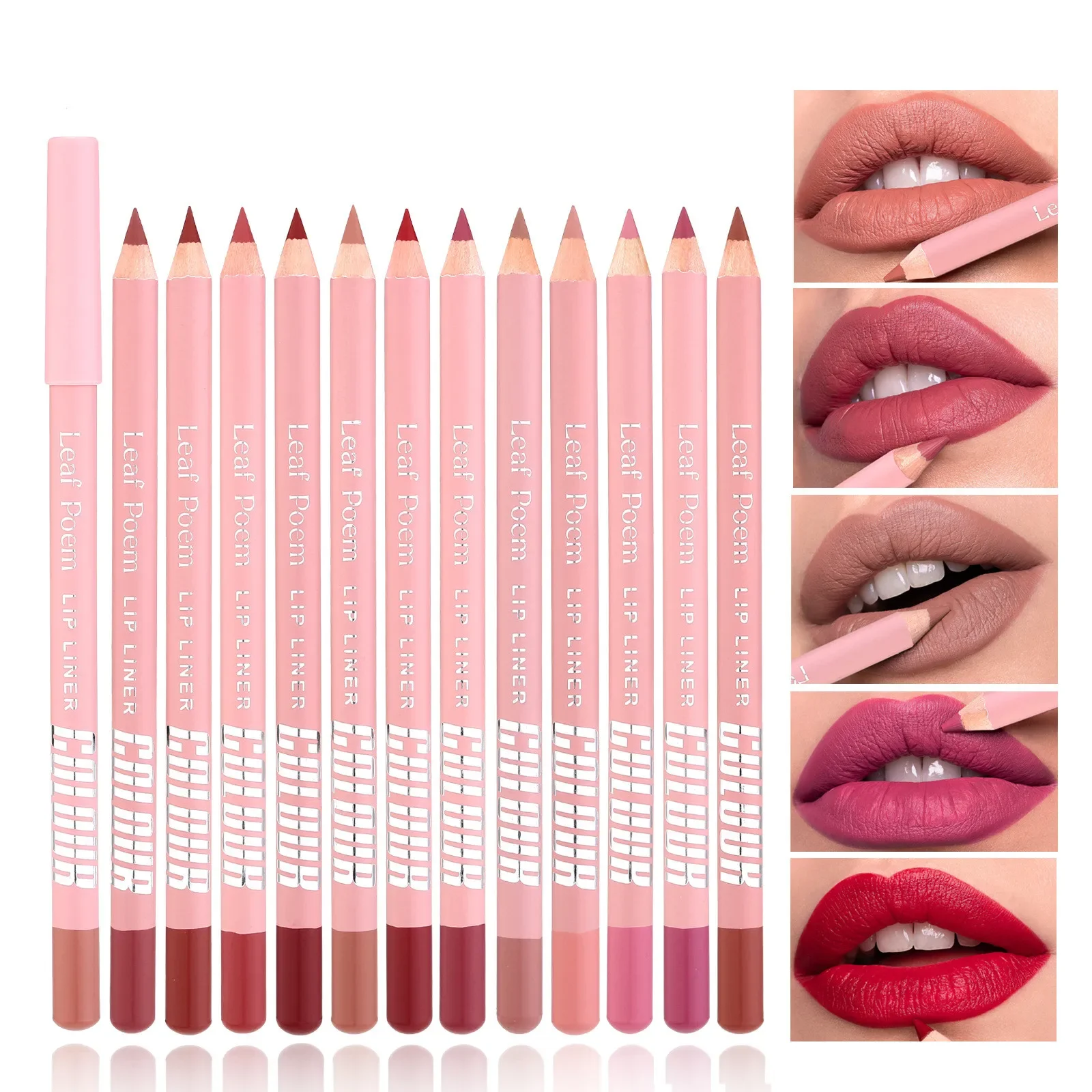Lip Liner Pencil - Lippenstift Lipliner Pen Set Matte Velvet