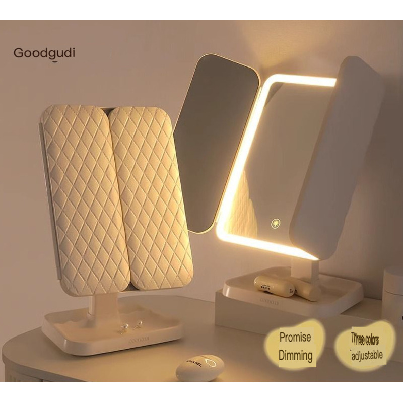 Beauty Makeup Definition - Gudi LED-Schminkspiegel, Tischplatte, Desktop-Beleuchtung für Zuhause,