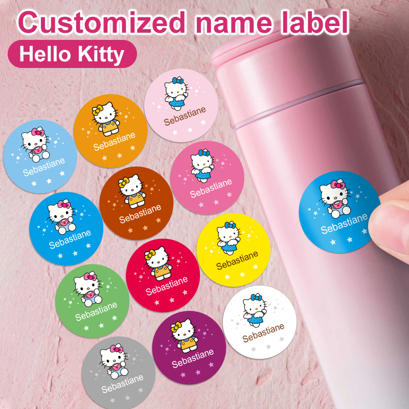 Beauty Makeup Palette - Benutzerdefinierte Hello Kitty Namensaufkleber – personalisierte