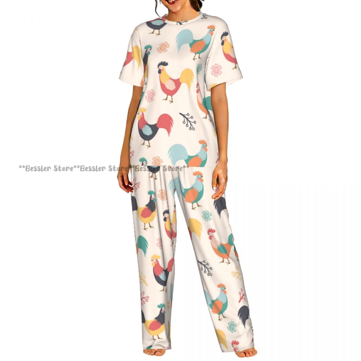 Beauty & Makeup Katia Di Paola Palermo - Komfort-Pyjama für Damen, schönes Kurzarm-Set mit
