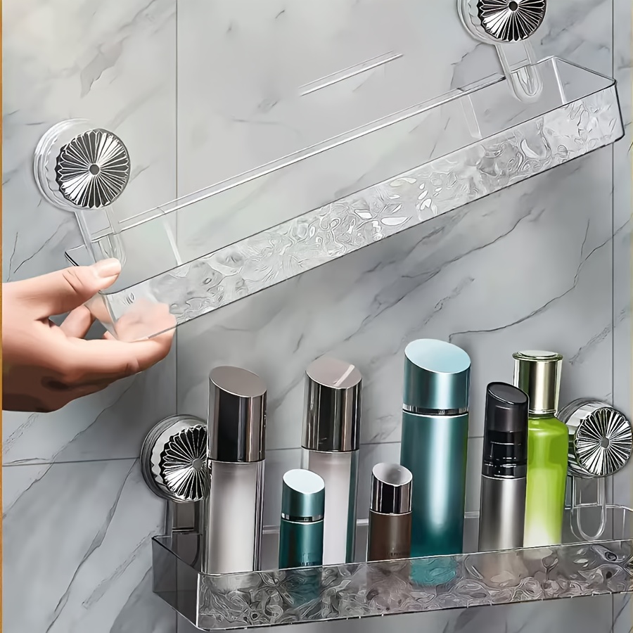 Beauty Makeup Vanity Set - 2-teiliges Set Wasserwellen-Saugnapf-Wandhalterung für Kosmetikartikel, Hohler