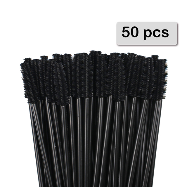 Beauty Makeup Women - 50 Stück Silikon-Mascara-Applikatoren, Einweg-Wimpernbürsten, Kamm, Schönheits-Make-up-Pinsel