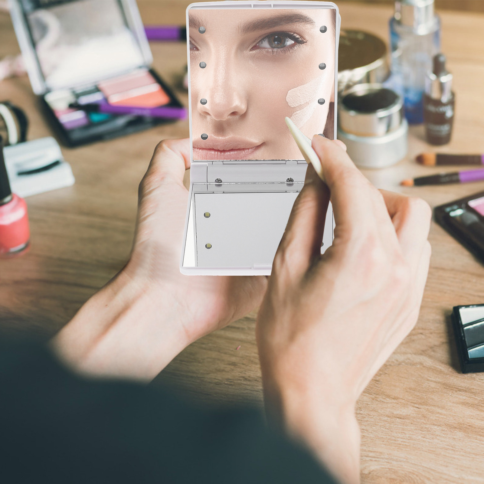 Faltbarer LED-Schminkspiegel W – Beauty Makeup Definition Bewertung und Preis